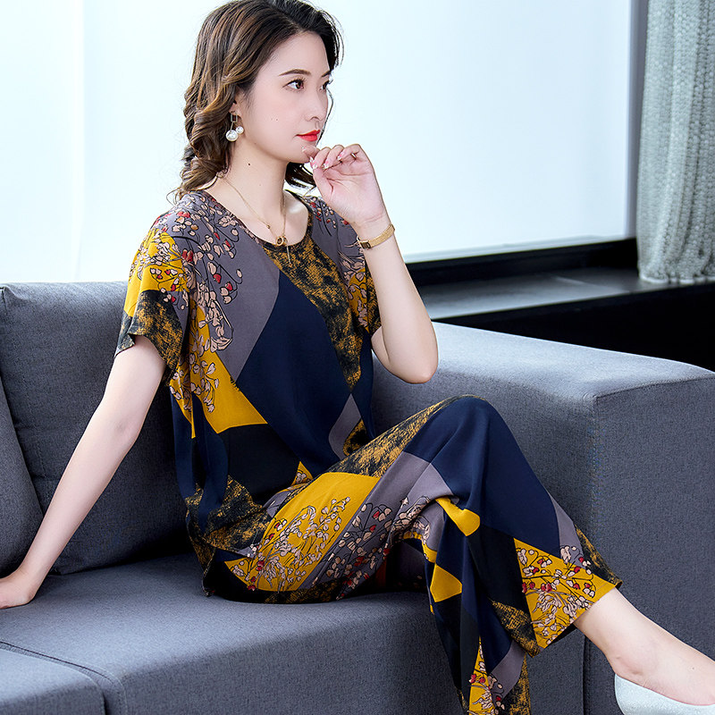 女棉绸套头薄款夏季居家服
