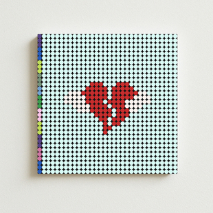 Heartbreak Kanye West侃爷积木专辑周边封面海报带相框808s