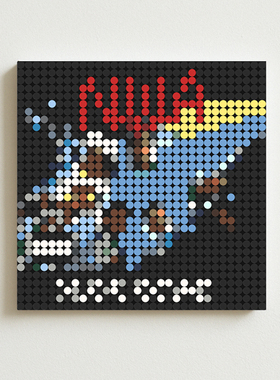 N.W.A积木专辑周边封面像素积木画Straight Outta Compton