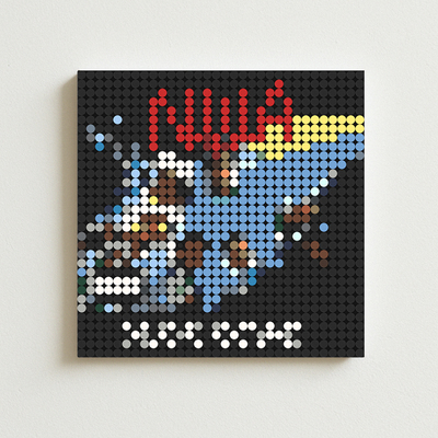 N.W.A积木专辑周边封面像素积木画Straight Outta Compton