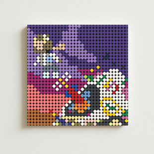 Kanye West 侃爷 Graduation积木专辑辍学熊周边封面带相框