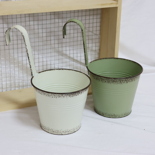 铁艺挂桶复古做旧铁艺花盆挂墙花桶阳台挂件铁艺花盆