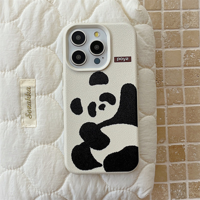 日韩卡通熊猫适用iPhone16ProMax