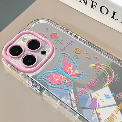 ins蝴蝶适用iPhone15promax手机