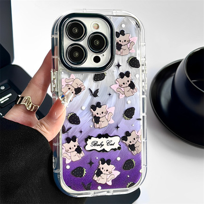晕染羽纱波点猫咪适用iphone17pr