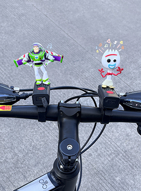 卡通帕恰库洛米自行车前行灯儿童骑行充电强灯光照明防水夜骑山地