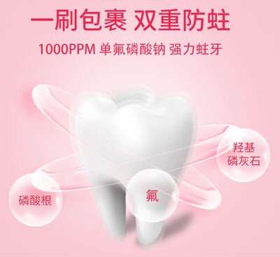 进口grin儿童牙膏含氟防蛀0-3-12岁婴幼儿童换牙期1盒防龋齿不辣