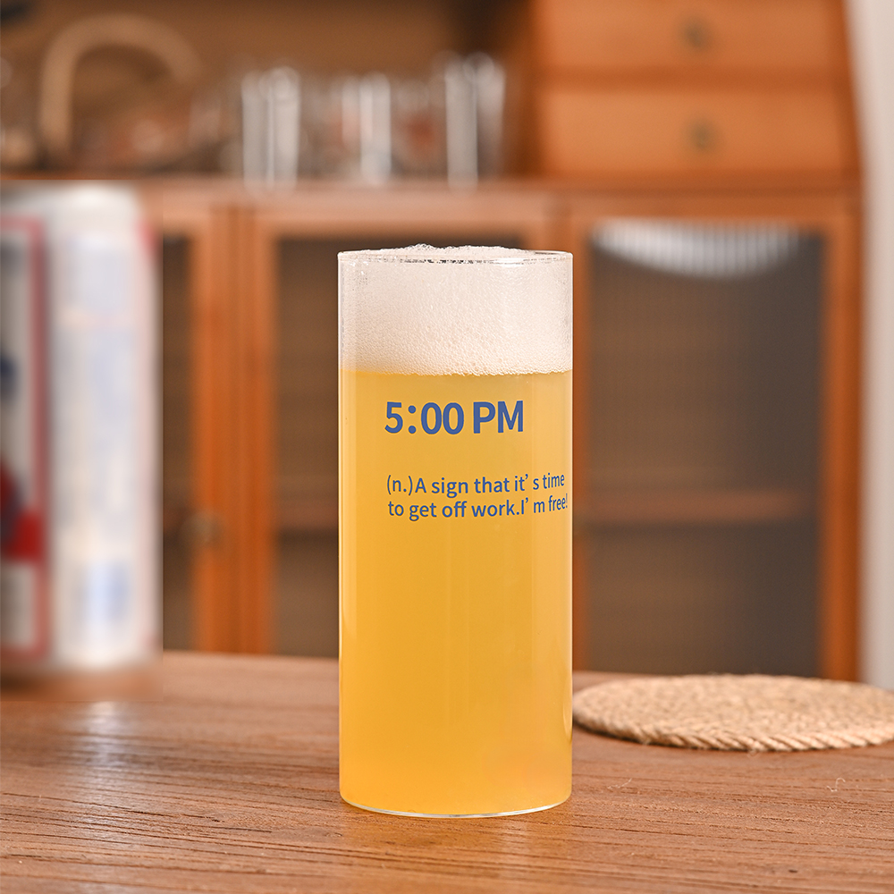 啤酒杯 原创精酿杯啤酒杯玻璃杯大容量玻璃耐高温调酒果汁冷饮5pm