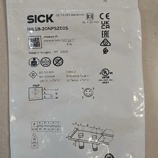 西克接近开关IME18-20NPSZC0S订货号  107