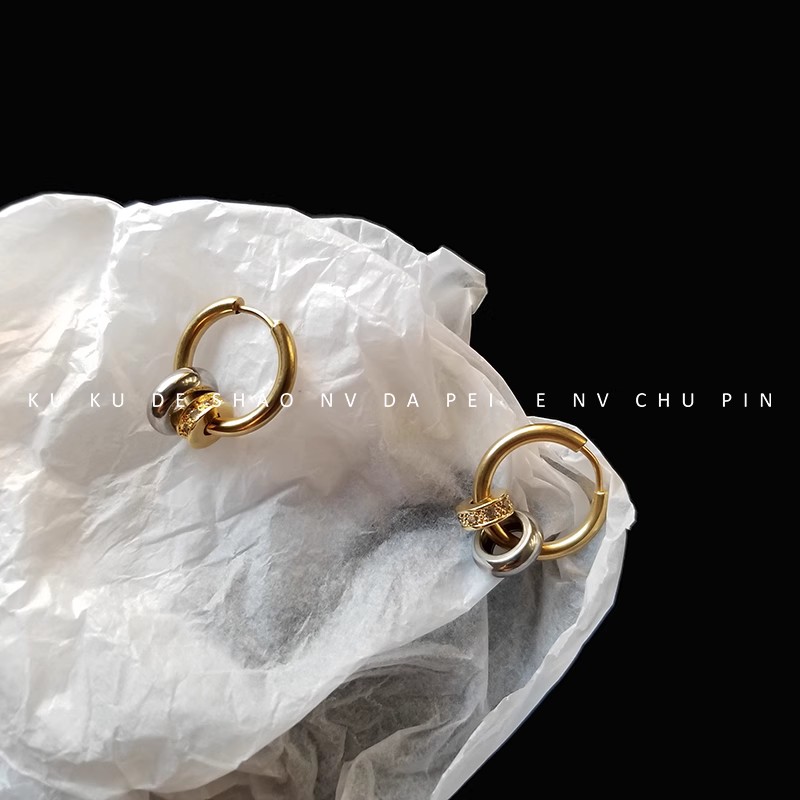 欧美情侣时尚百搭耳环情侣同款