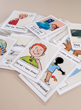 幼儿英语启蒙卡片儿童早教单词英文闪卡幼儿园小学教学卡短语卡片