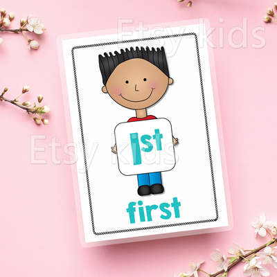 Numbers数字幼儿英语启蒙卡片序数