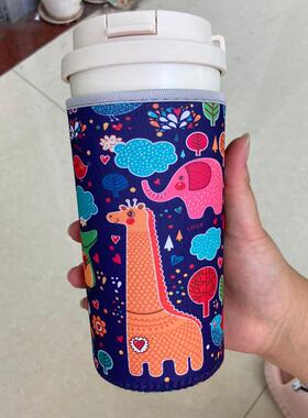 germ咖啡杯杯套可口可乐铃兰专用水杯子防摔保护套子390 500ml