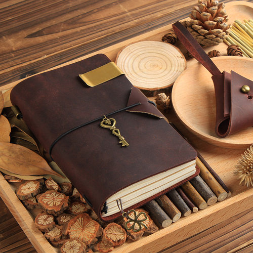 复古旅行活页牛皮手帐本