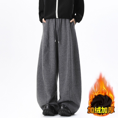 Lesstter美式老钱风宽松休闲卫裤