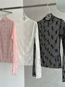 三色韩国ins蝴蝶结蕾丝内搭叠穿柔软打底衫 T恤春夏 长袖