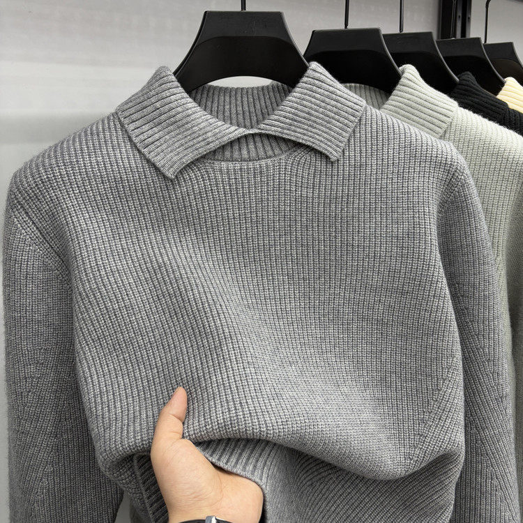 POLO领青春活力风冬季套头青年针织衫/毛衣