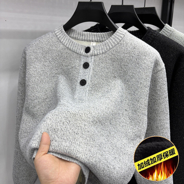 圆领青春活力风冬季套头青年针织衫/毛衣