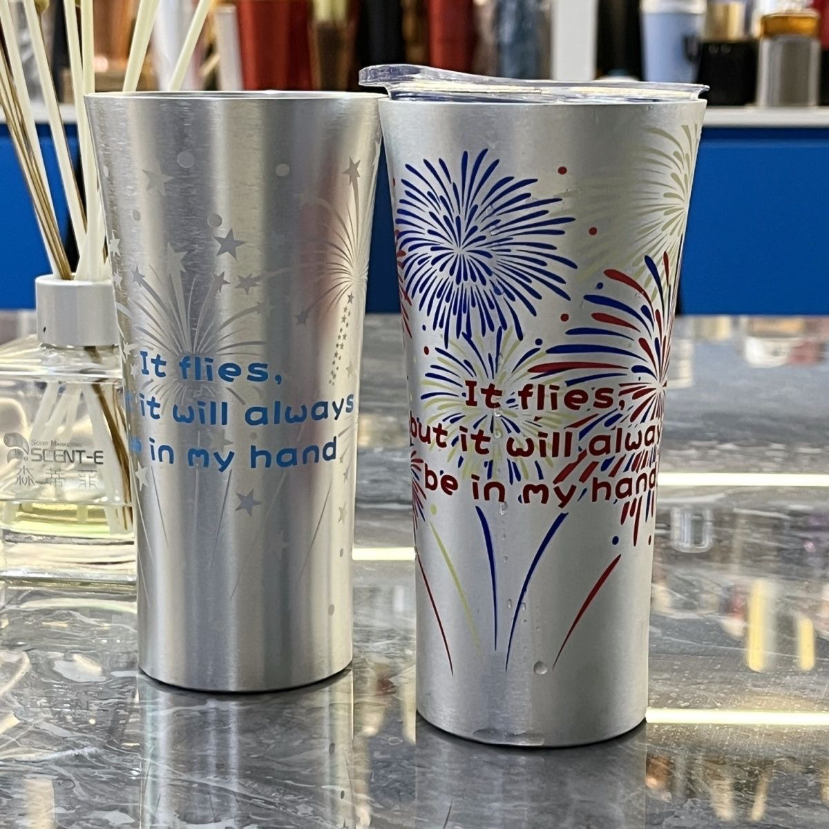 烟花变色杯限量版爆款日式烟花温变冷饮杯变色清酒杯伴手礼送朋友