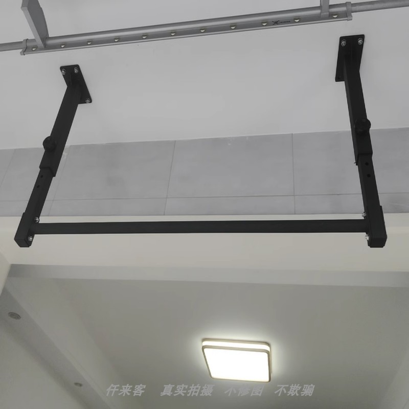 墙体单杠引体向上器成人打孔家用室内户外固定单杆双力臂健身器材