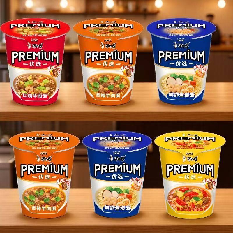 康师傅PREMIUM优选系列红烧牛肉面香辣牛肉味泡面食品速食方便面