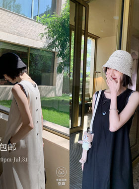 酸奶的衣橱亚麻莱赛尔连衣裙
