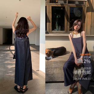 披个麻袋也好看~时髦精收！垂坠背带阔腿裤/日系麻袋牛仔背带裙