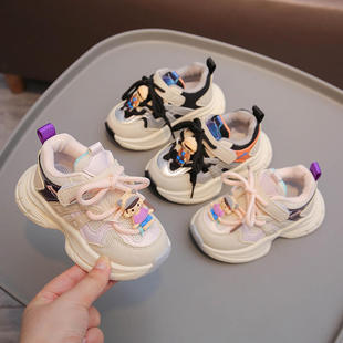 女童鞋老爹鞋秋款儿童男鞋子透气运动鞋小中童炸街鞋爆款潮流PVC