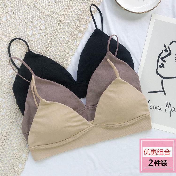 夏法式三角杯文胸网红爆款小胸无钢圈内衣女吊带平胸学生美背抹胸,女装/女士精品,抹胸,淘宝优惠券,粉丝福利购,淘宝优惠卷