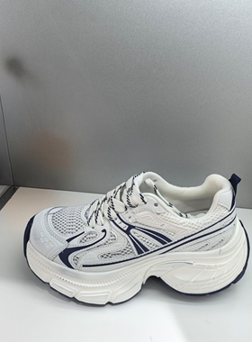 轩美诗//2025年春夏新款厚底网面系带增高运动老爹鞋女鞋A90085