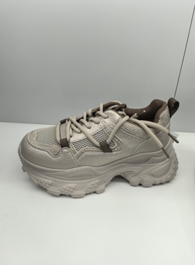 轩美诗//2025年春夏新款女鞋厚底松糕鞋系带休闲运动鞋90204