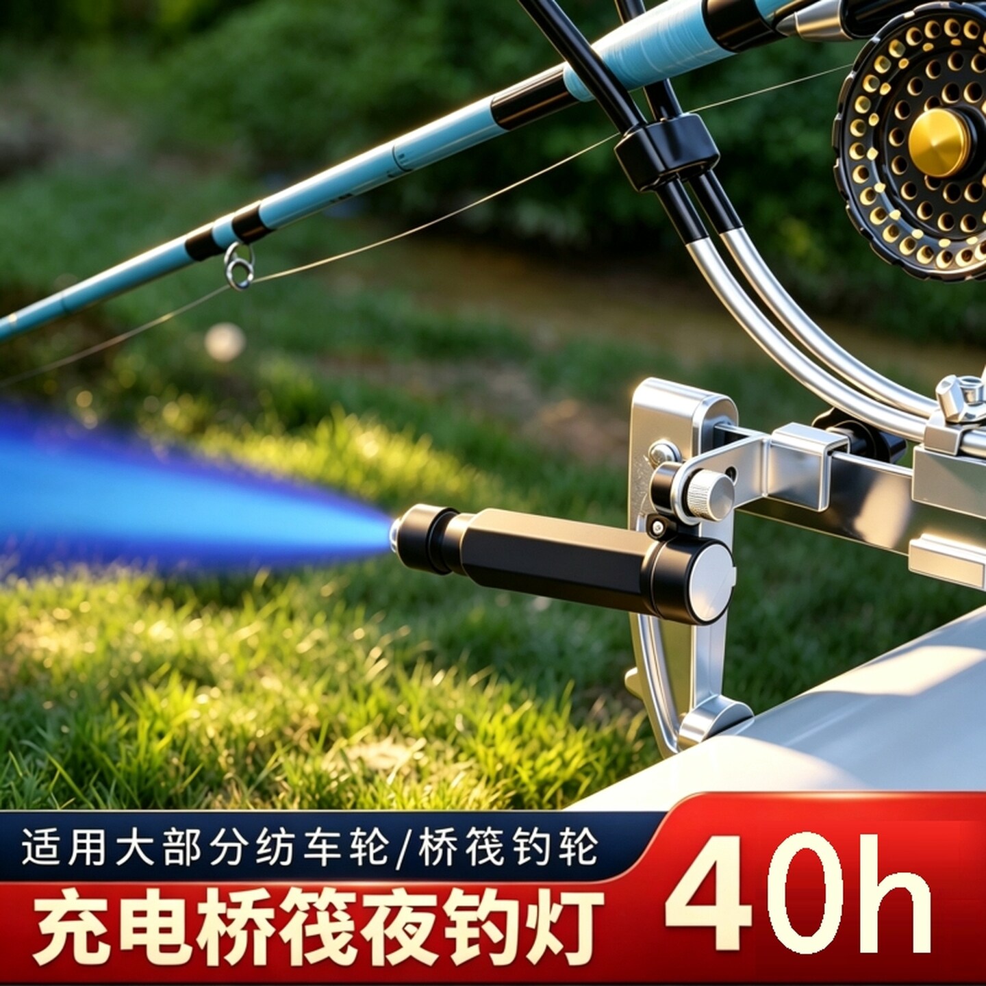 桥筏专用夜钓灯充电筏钓专用灯杆梢钓鱼蓝光灯筏钓灯桥阀桥夜钓灯