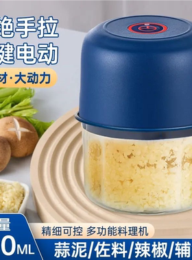 电动蒜泥器全自动款无线小型家用厨房电动蒜末粉碎机儿童辅食打磨