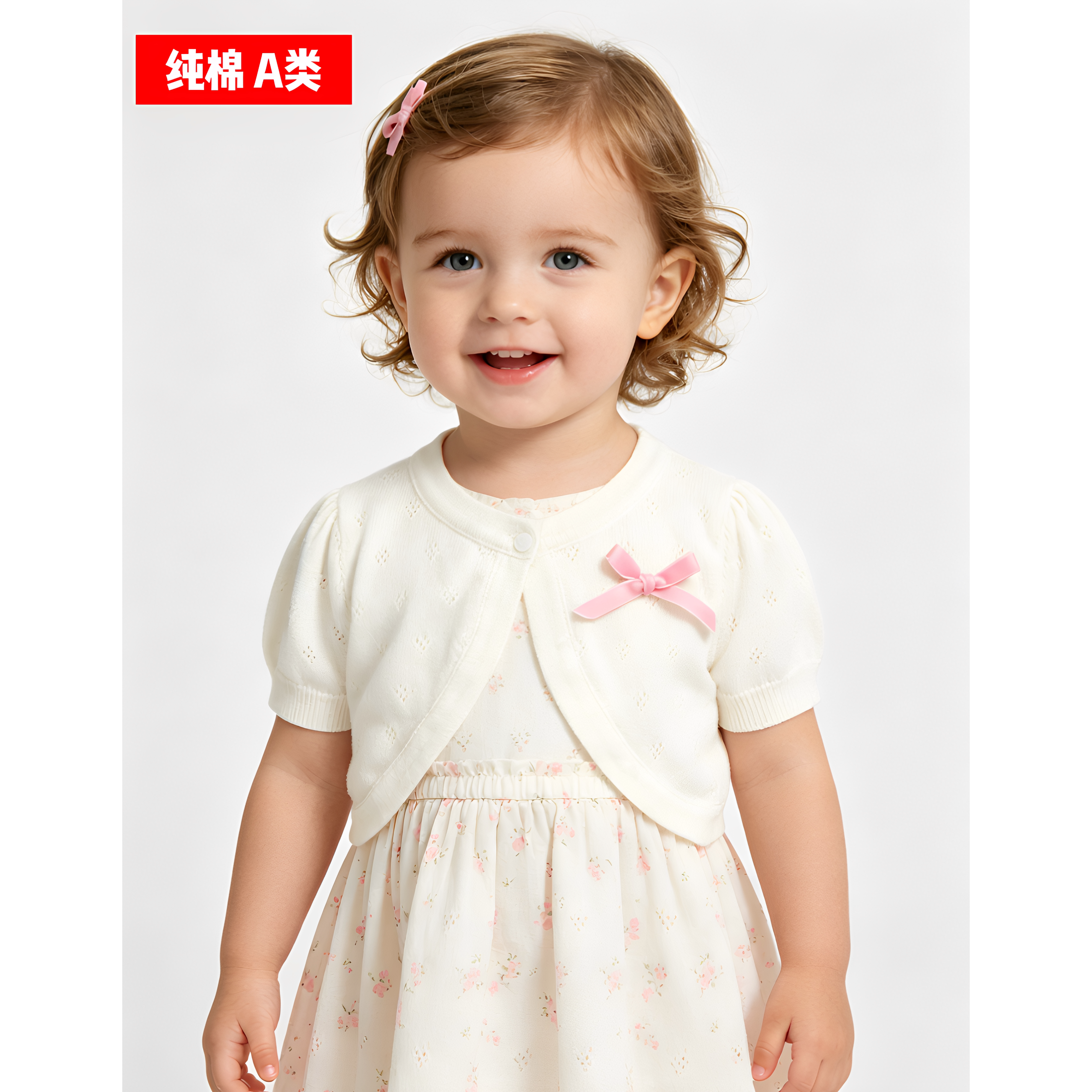 纯棉100%A类夏天女宝宝小披肩图片