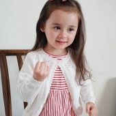 女童一粒扣小披肩防晒薄开衫 空调衣搭配礼服外套裙子外搭婴儿夏