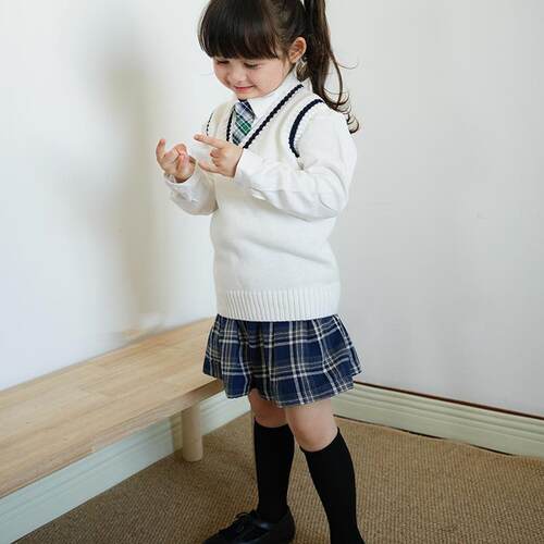 日系校服针织马甲春秋