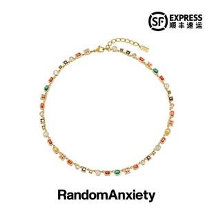 随机焦虑RA「MINI GEM」小宝石项链锁骨链  欧美街头潮流首饰