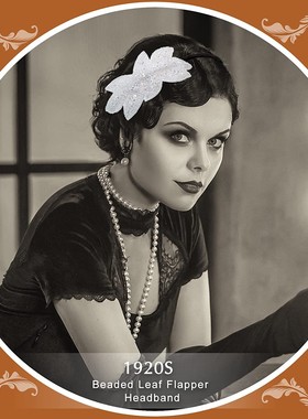 欧美复古宫廷发带盖茨比派对舞会黑色白色头饰水钻镶钻头箍发饰品