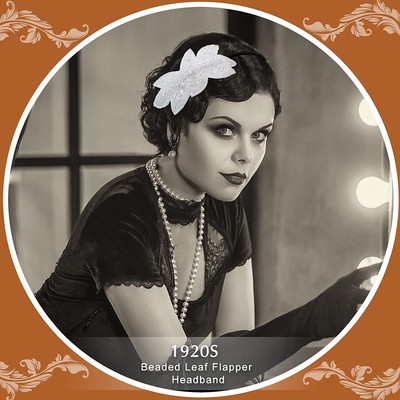 欧美西米亚复古发带盖茨比串珠