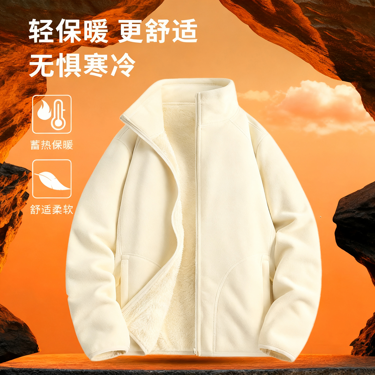 定制刺绣logo奥粒绒外套抓绒衣