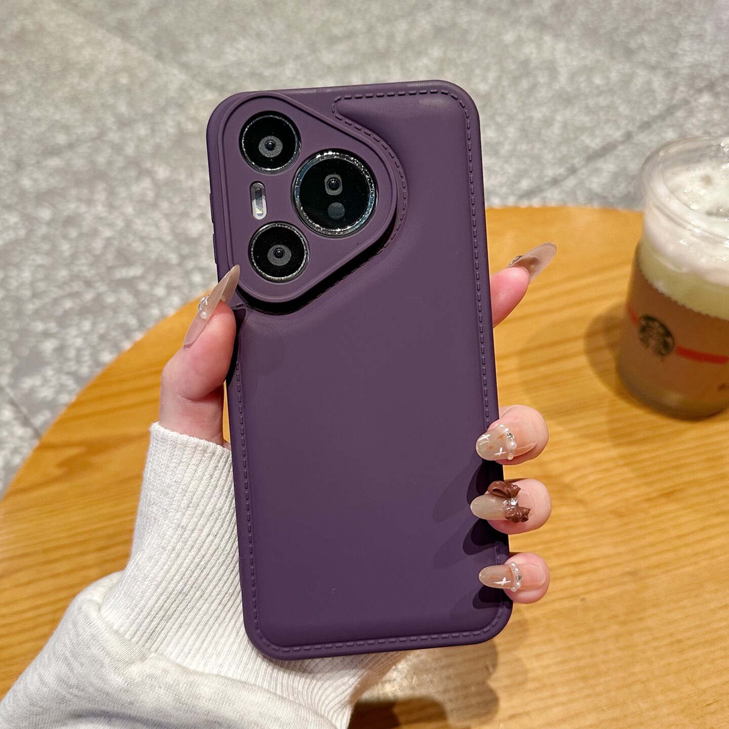 暗夜紫适用小米17pro手机壳17promax新款Pura70深紫P80pro+面包气垫mate60Pro+网红纯色保护套防滑防震