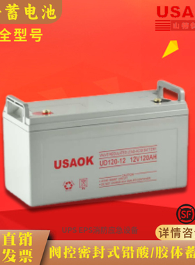 USAOK科星蓄电池UD12V120AH100AH65AH38AH17AH/EPS/UPS/机房/基站