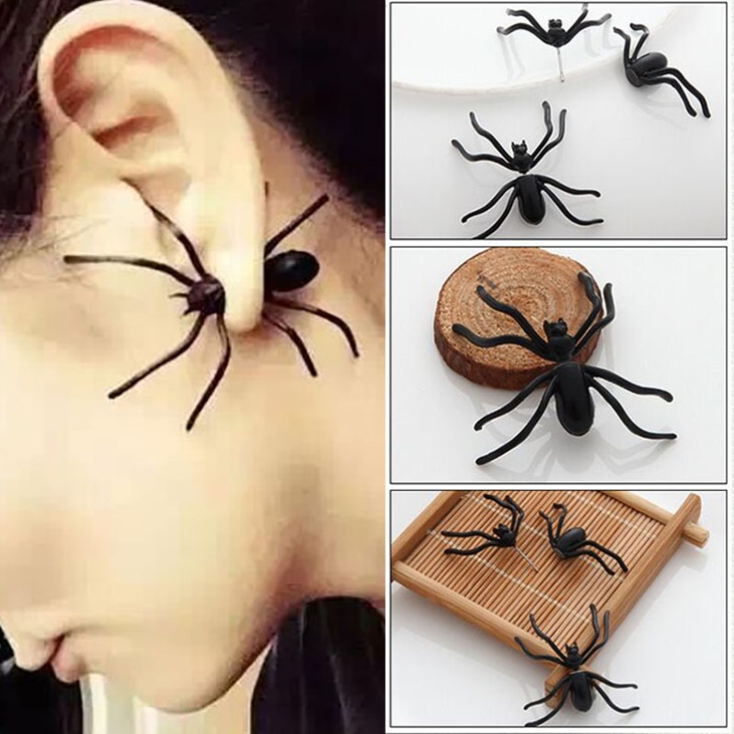 Halloween Decoration 1Piece 3D Creepy Black Spider Ear 节庆用品/礼品 节日装扮用品 原图主图