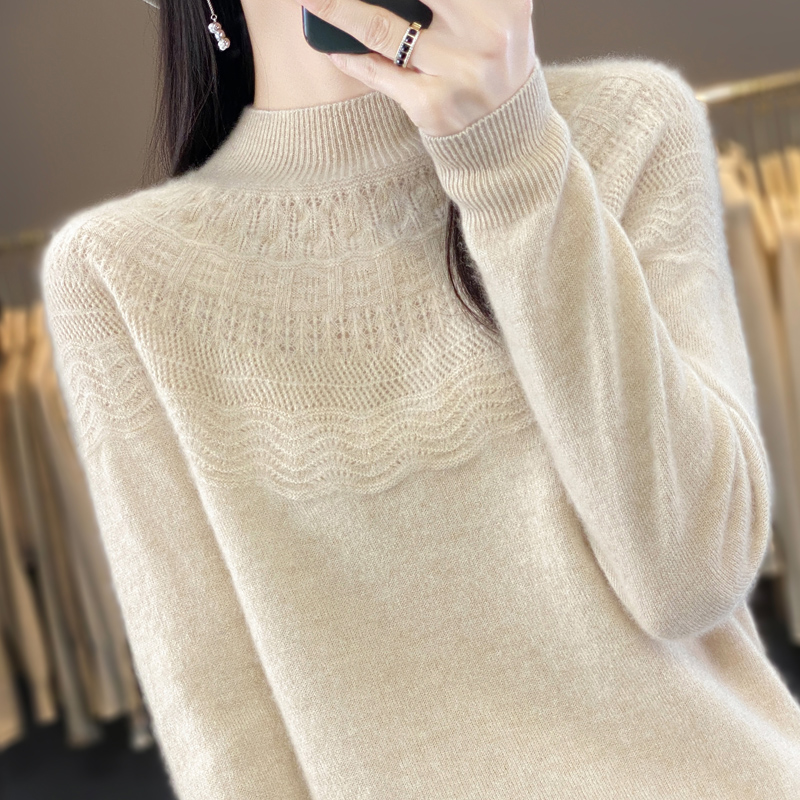 秋冬针织毛衣女季2025新款纯大码内搭高级感高领打底衫1201u