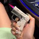 折叠变形送男友潮 网红炫酷陀螺枪充气打火机防风粉色火焰创意个性