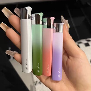 网红新款高颜值女士充气打火机渐变色个性小巧便携送男友闺蜜礼物