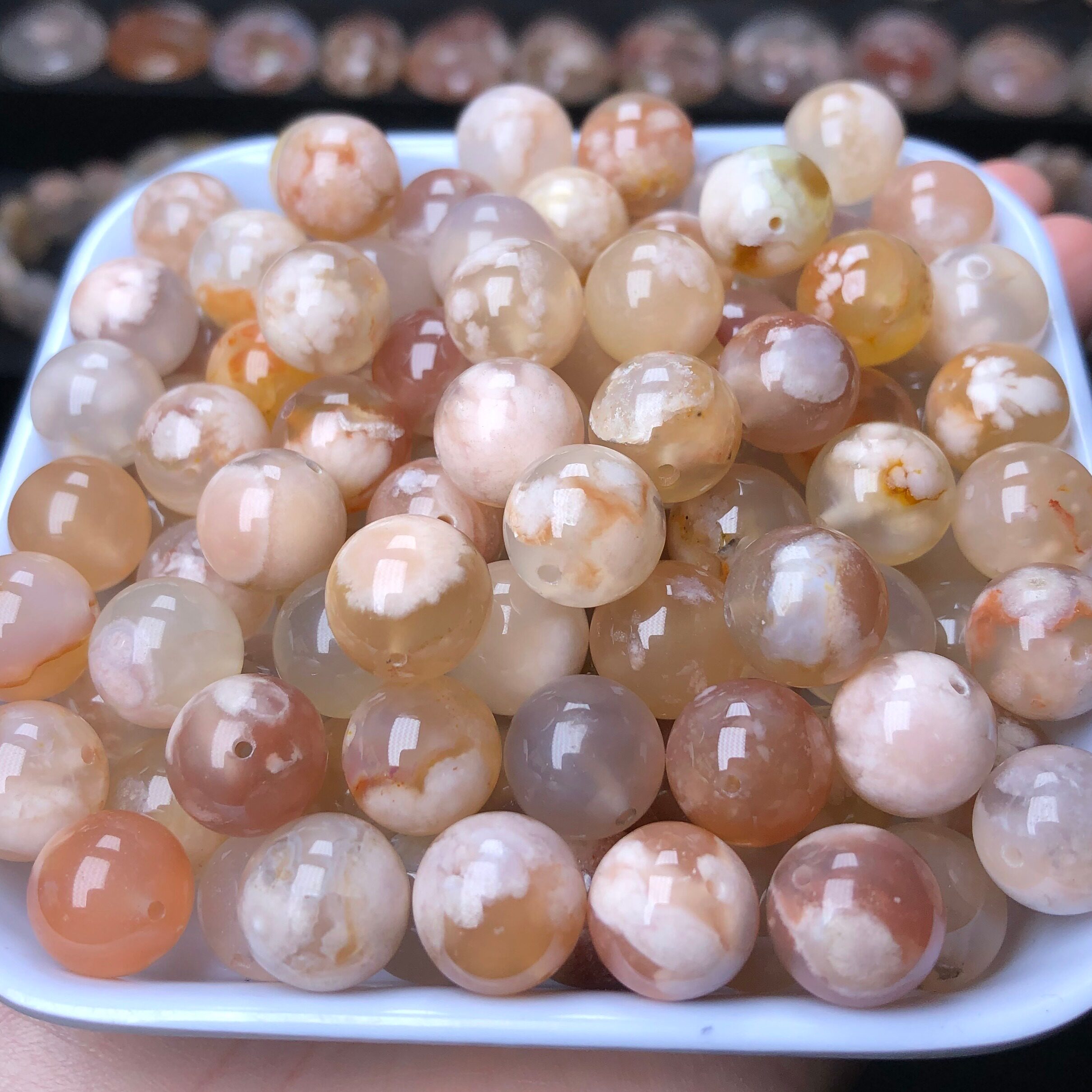 【251-300】一份50克左右，直播专拍，樱花玛瑙散珠，请勿私拍