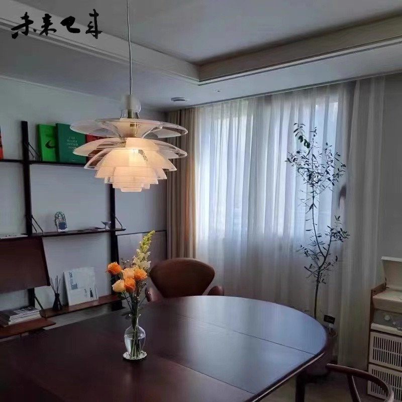 丹麦设计师创意餐厅灯PH5吊灯别墅客厅卧室岛台简约艺术松果吊灯