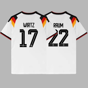 2026德国队足球服WIRTZ维尔茨哈弗茨白色短袖球衣球迷球员版速干