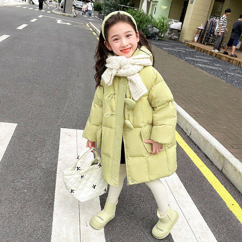 女童羽绒服2024新款洋气冬季中长款儿童冬装加厚宝宝白鸭绒外套,童装/婴儿装/亲子装,羽绒服,淘宝优惠券,粉丝福利购,淘宝优惠卷